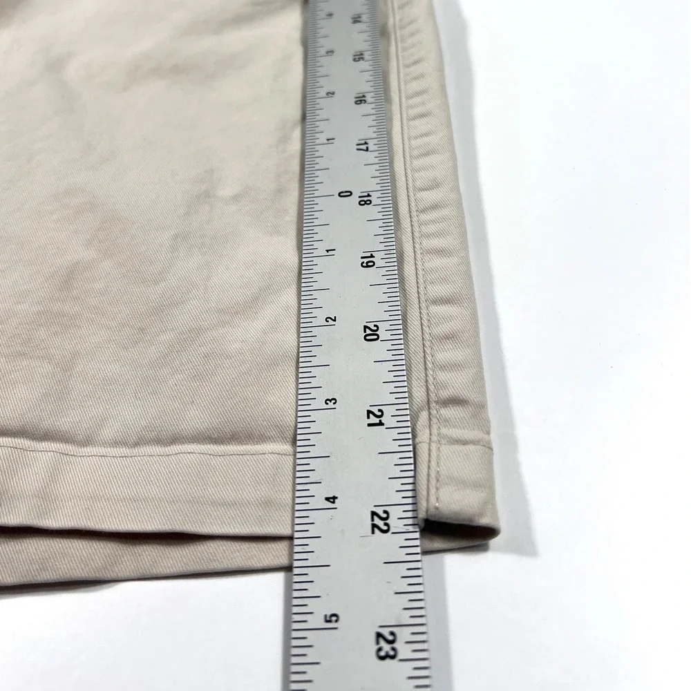 Peter Millar Mens Chino Shorts Tan Khaki Cotton Twill Flat Front Size 40L EUC